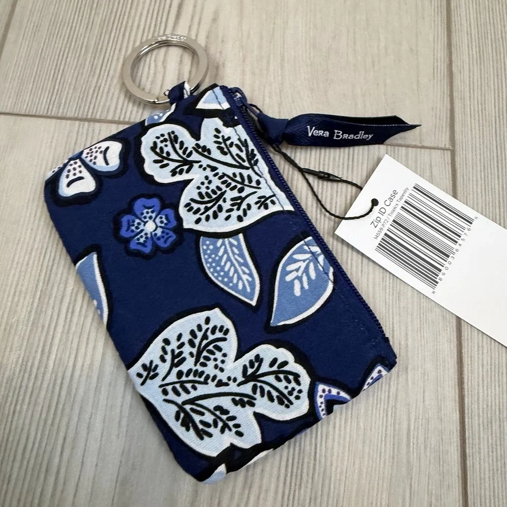 Vera Bradley TROPICS TAPESTRY Zip‎ ID Case NWT Blue